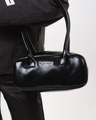 Black Leather Handbag Leather Bag IN YOUR SHOE 