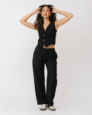 Black Linen Pants Linen Pants IN YOUR SHOE S 