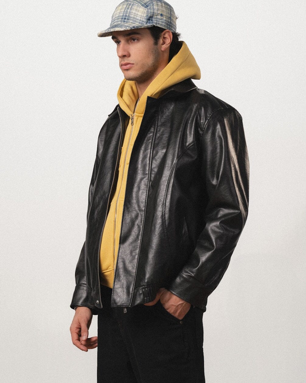 Black Oversized Leather Jacket Leather Jacket IN YOUR SHOE 