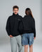 Black Oversized Quarter Zipper