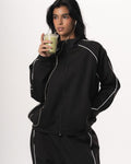 Black Oversized Track Jacket