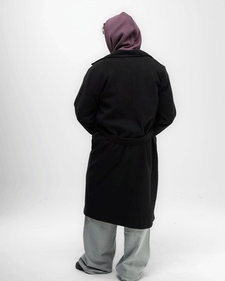 Black Oversized Wool Coat Coats IN YOUR SHOE 