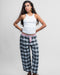 Black Red Multicolor Plaid Boxer Pants