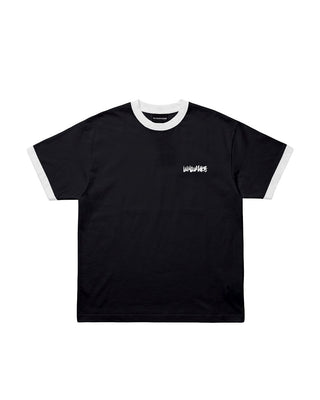 Black Retro Oversized Tee Printed Oversized Tees IN YOUR SHOE 