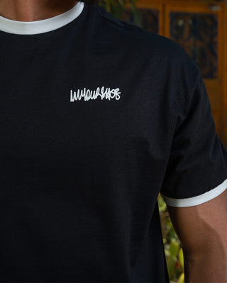 Black Retro Oversized Tee Printed Oversized Tees IN YOUR SHOE 