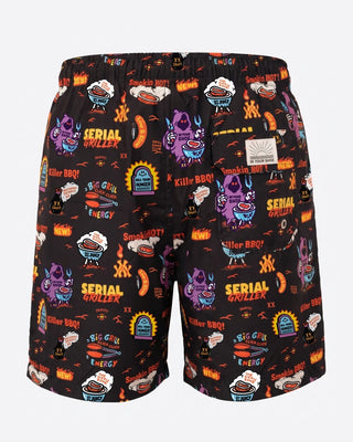 Black Serial Griller Swim Shorts Swim Shorts IN YOUR SHOE 