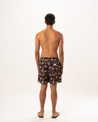 Black Serial Griller Swim Shorts Swim Shorts IN YOUR SHOE XL 