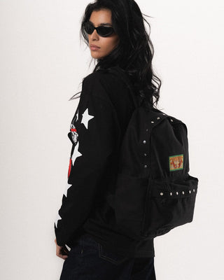 Black Studded Backpack Backpacks IN YOUR SHOE 