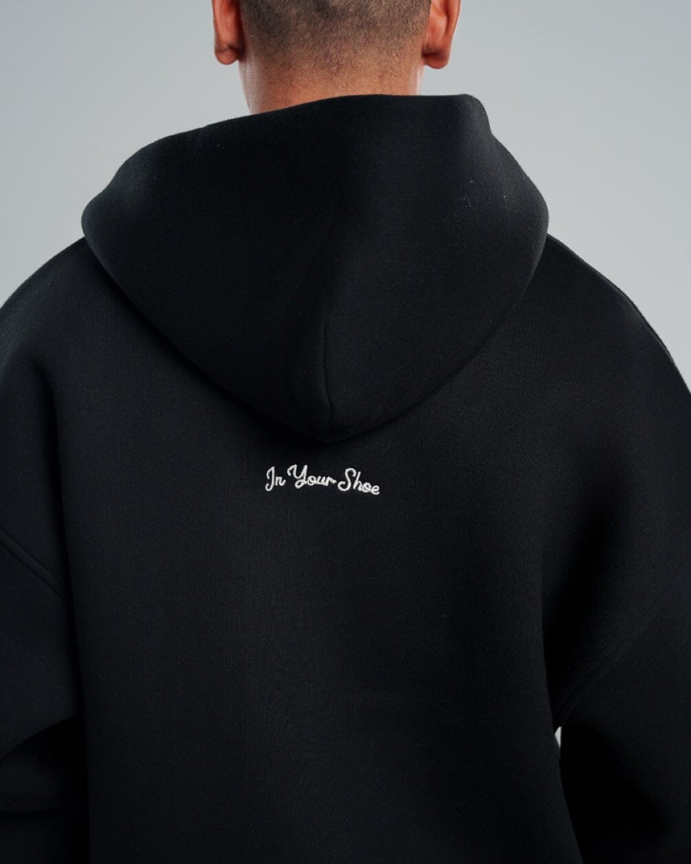 Black Super Heavy Oversized Zip-Up Hoodie Zip Up Hoodies IN YOUR SHOE 