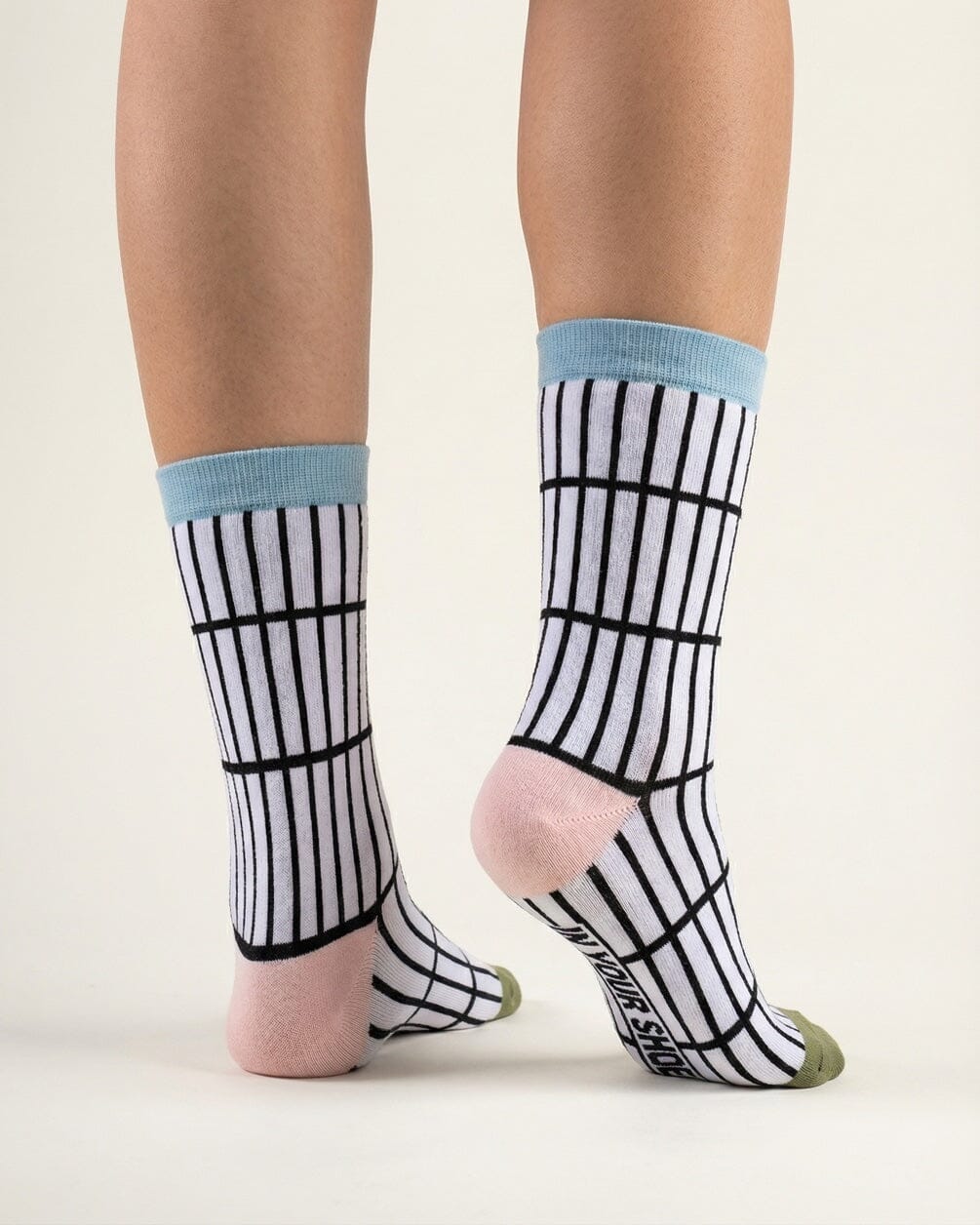 Black & White Neck Socks Neck Socks IN YOUR SHOE 
