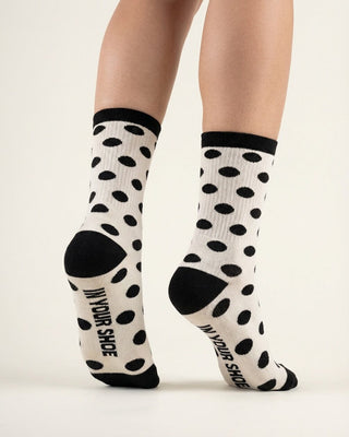 Black & White Polka Dots Neck Socks Neck Socks IN YOUR SHOE 