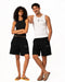 Black Wide Leg Sworts