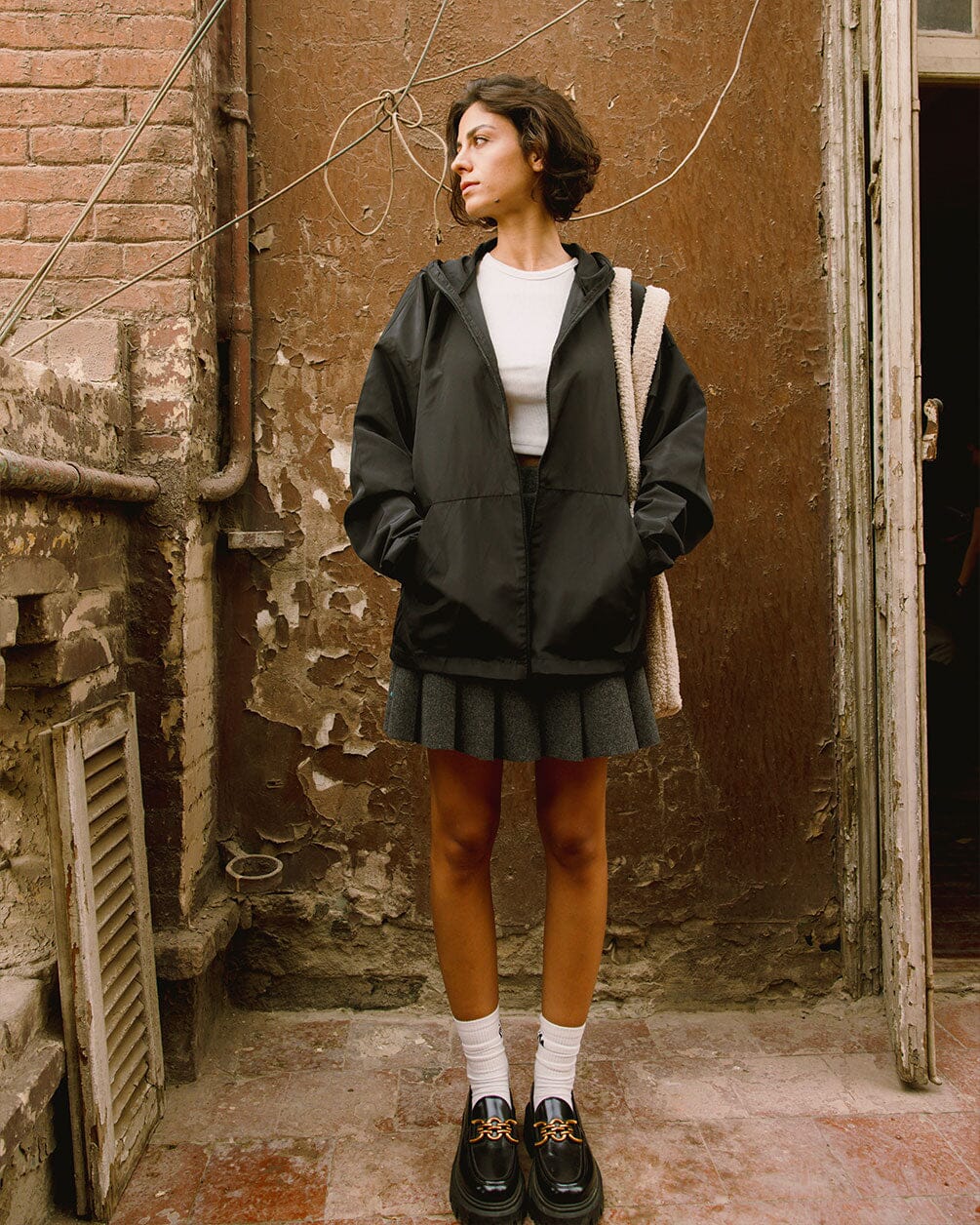 Black Windbreaker Windbreaker IN YOUR SHOE S 