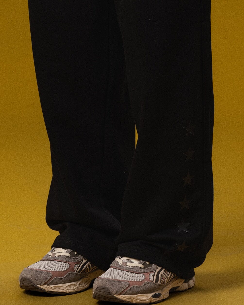 Black ZED Stars Wide Leg Swants Swants IYS X ZED 