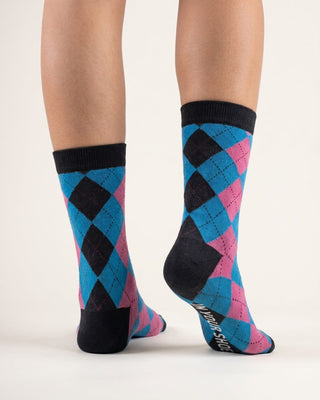 Blue Argyle Neck Socks Neck Socks IN YOUR SHOE 