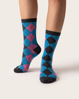 Blue Argyle Neck Socks Neck Socks IN YOUR SHOE 