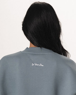 Blue Basic Boxy Crewneck Crewnecks IN YOUR SHOE 