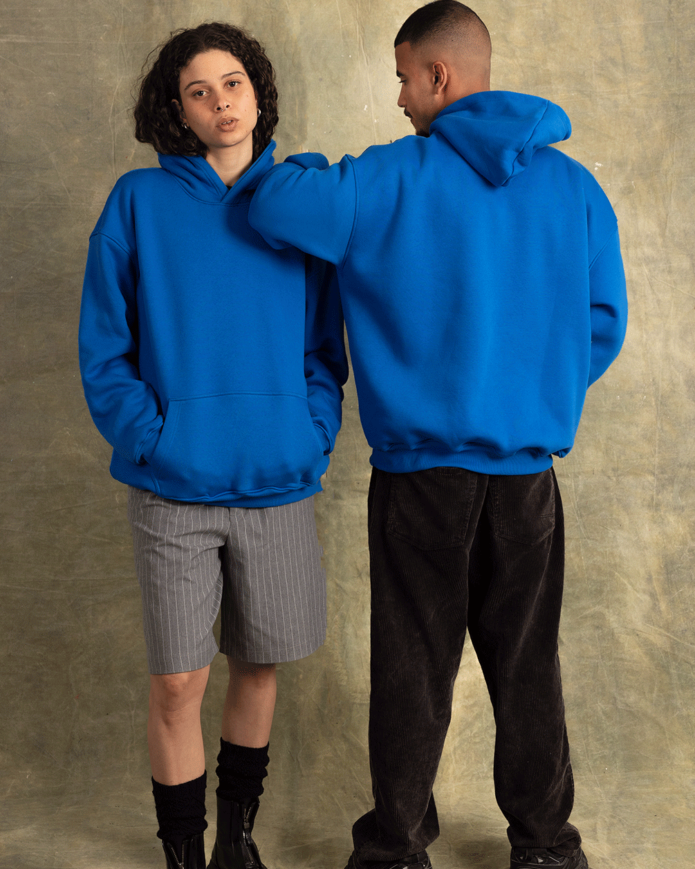 Blue Basic Hoodie Plain Hoodies IN YOUR SHOE 