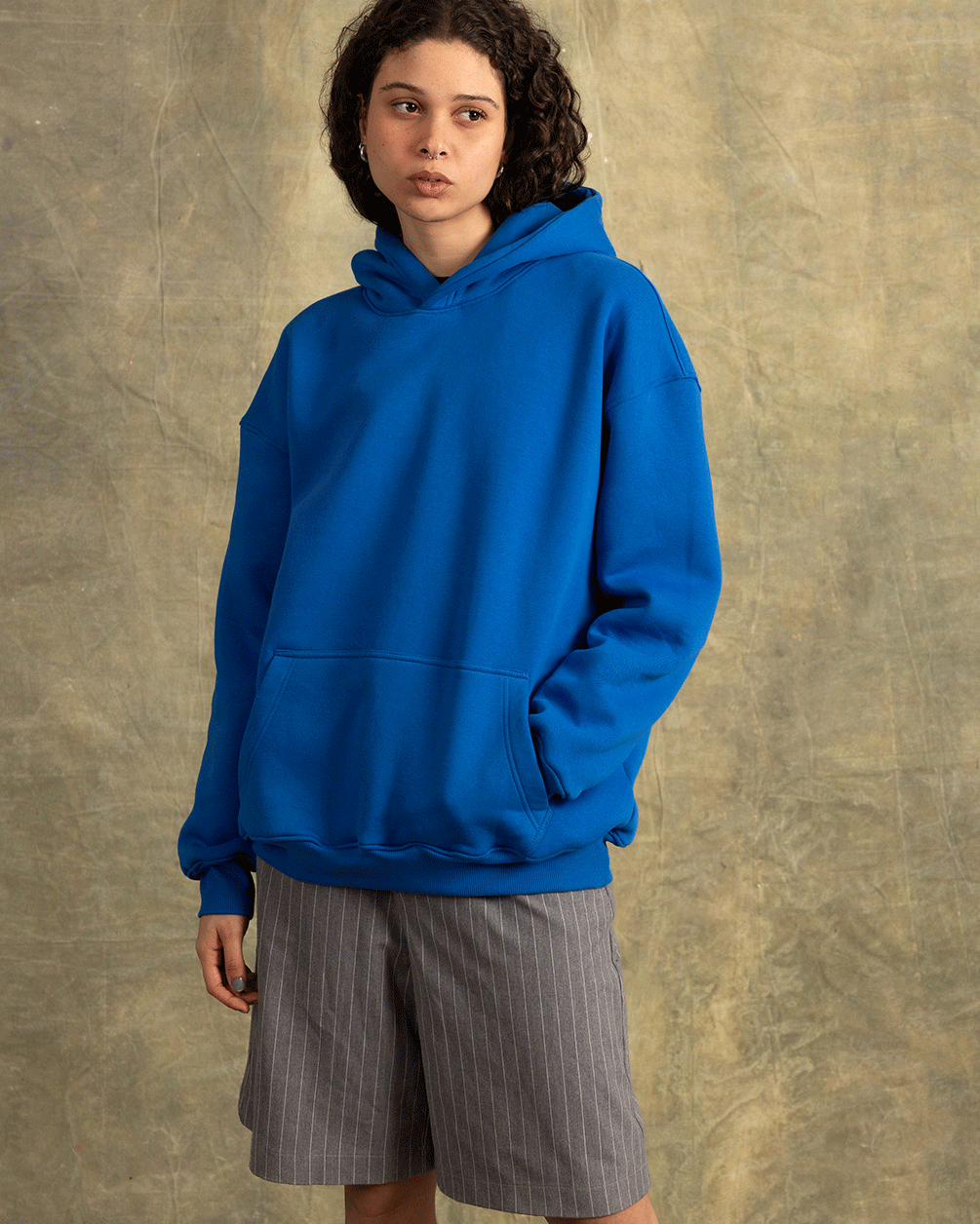 Blue Basic Hoodie Plain Hoodies IN YOUR SHOE S 