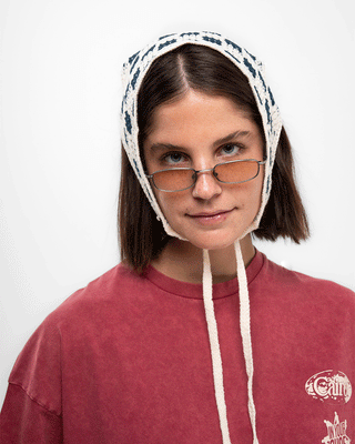 Blue Checks Crochet Bandana Bandana IN YOUR SHOE 