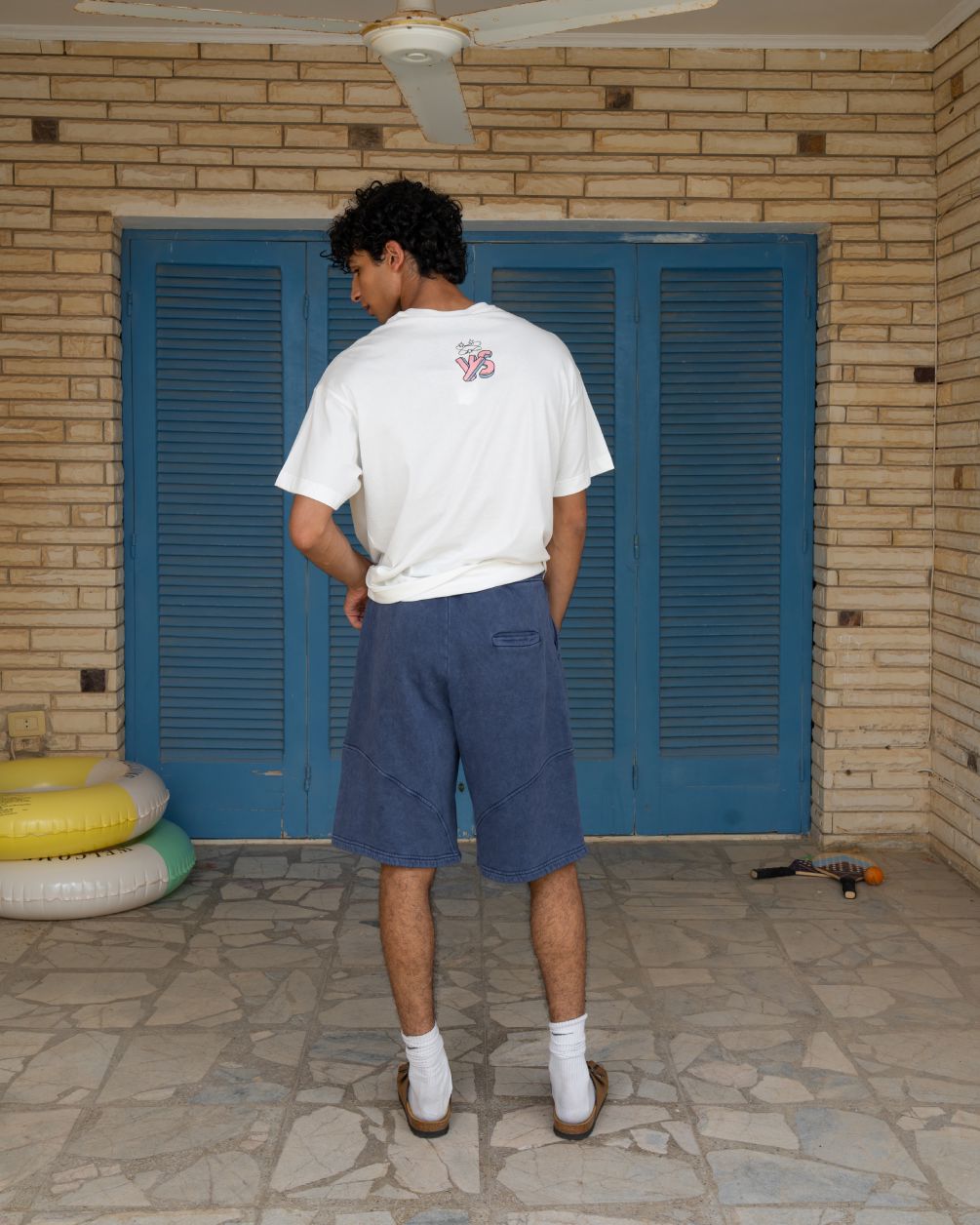 Blue Cotton Jorts Jorts IN YOUR SHOE 