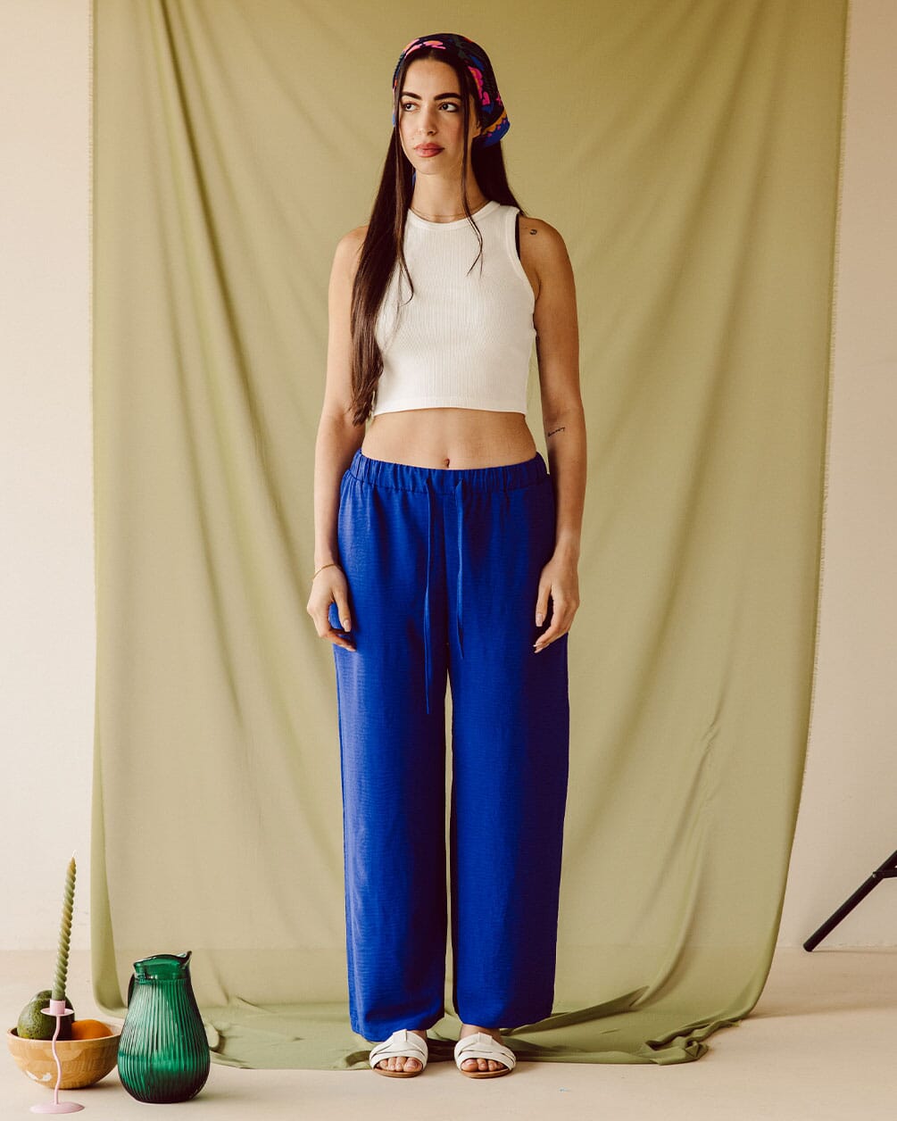 Blue Flowy Pants Flowy Pants IN YOUR SHOE 