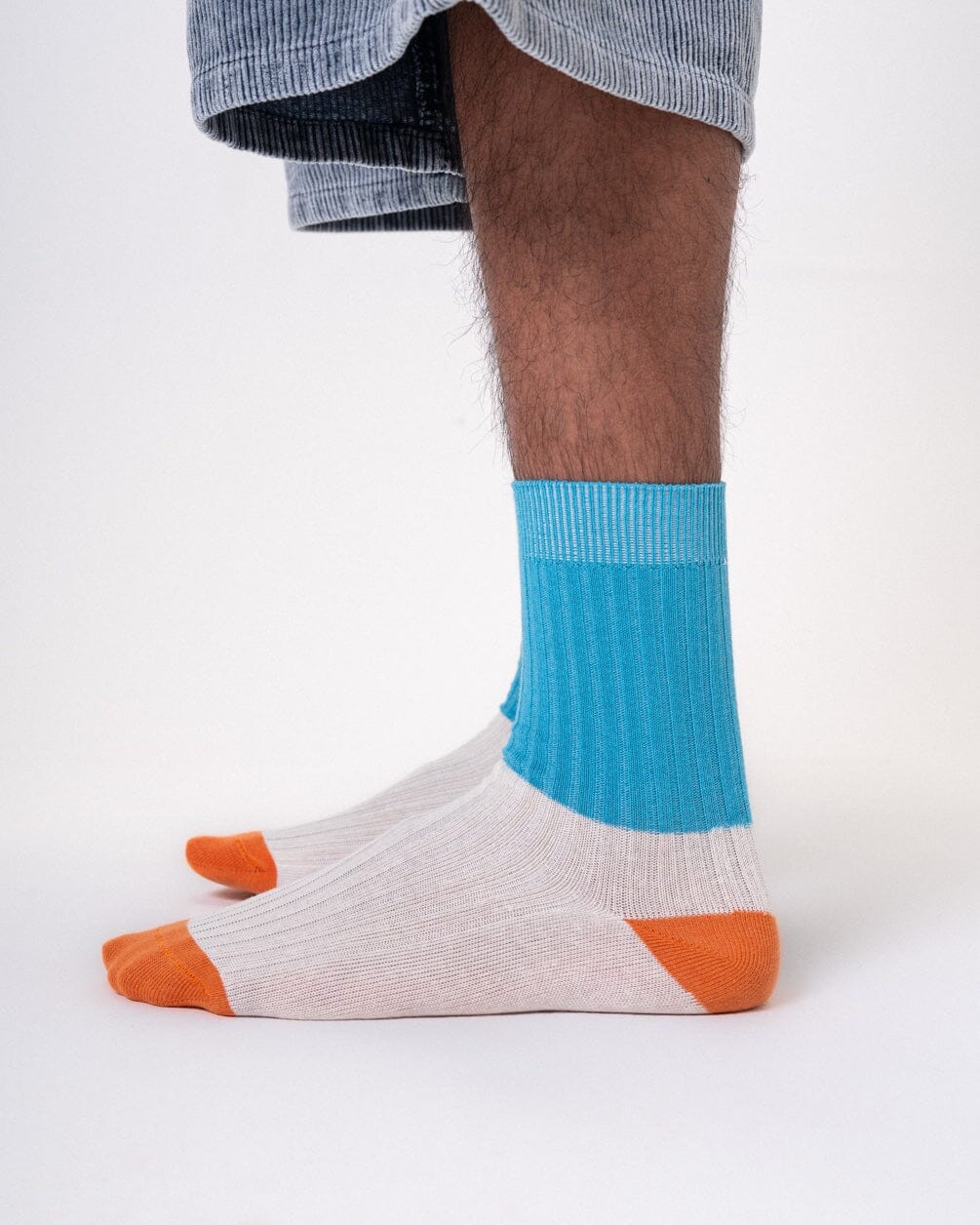 Blue Mint Color Block Neck Socks Neck Socks IN YOUR SHOE 