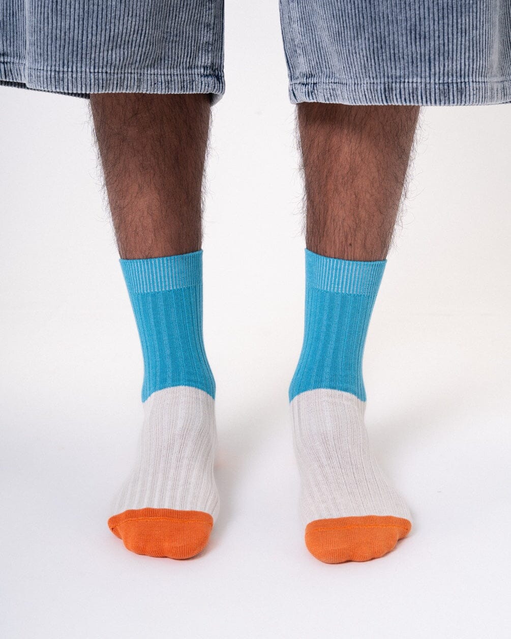 Blue Mint Color Block Neck Socks Neck Socks IN YOUR SHOE 