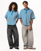 Blue Narrow Striped Boxy Polo