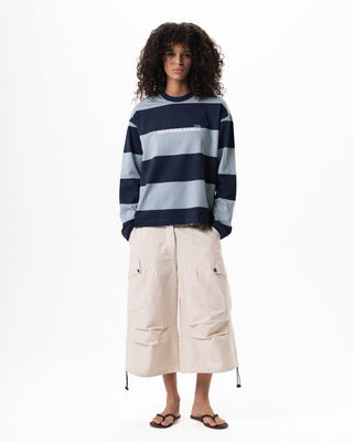 Blue & Navy Striped Daydreamer Boxy Long Sleeves Long Sleeves IN YOUR SHOE 