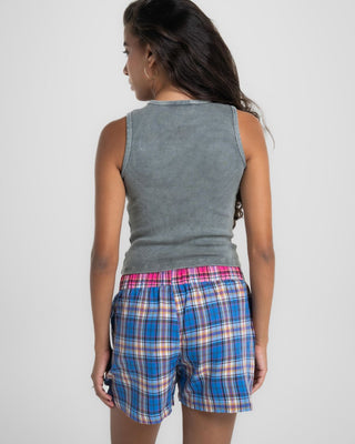 Blue Pink Multicolor Plaid Boxer Shorts Boxer Shorts IN YOUR SHOE 