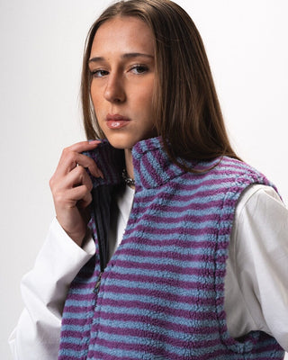 Blue & Purple Regular Fleece Jacket Fleece Jacket IN YOUR SHOE S 