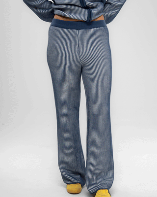 Blue Regular Knit Pants Knit Pants IN YOUR SHOE 