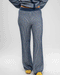Blue Regular Knit Pants