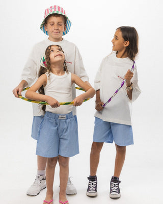 Blue Striped Kids Boxer Shorts Kids Boxer Shorts IN YOUR SHOE 2-3 