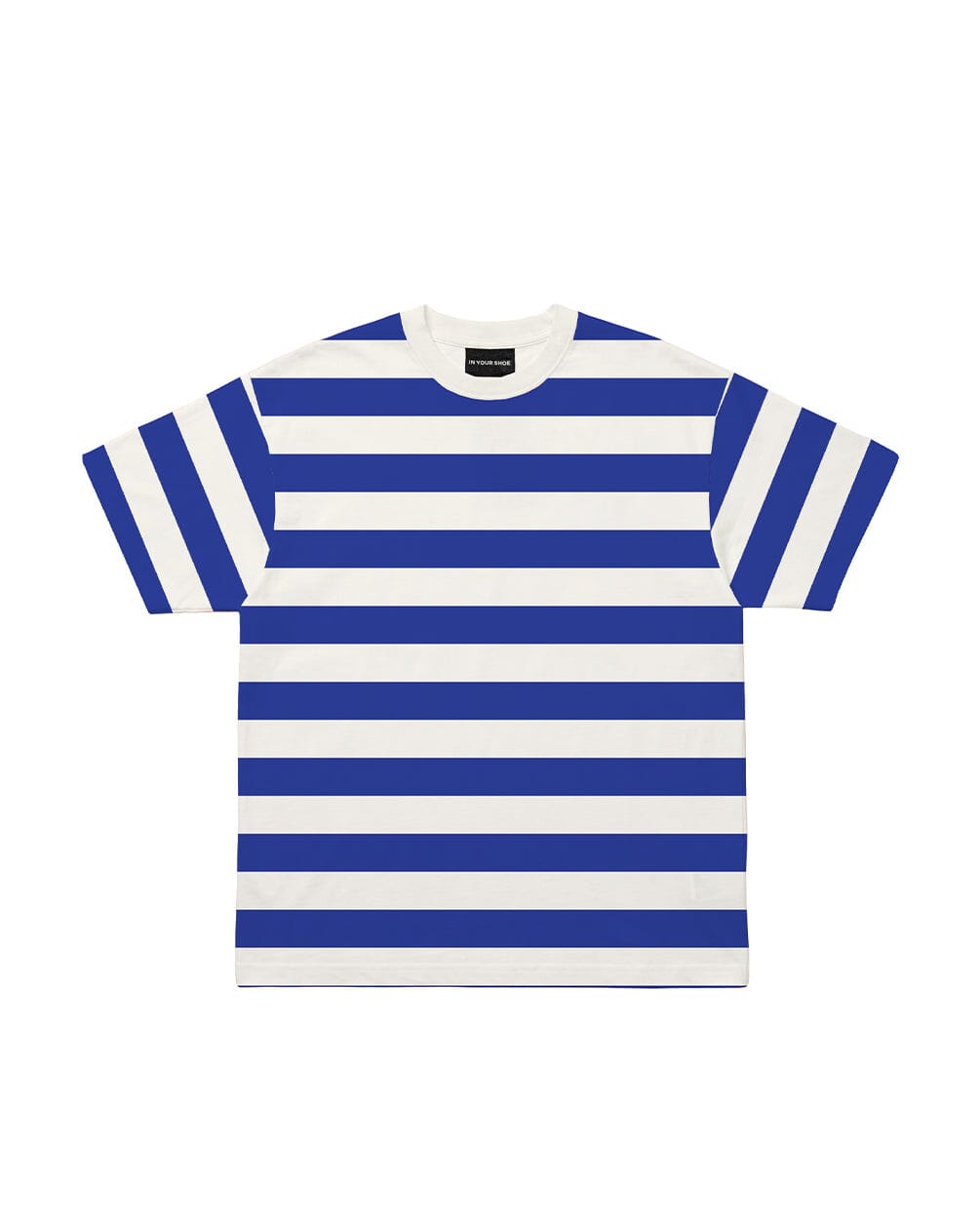 Blue Striped Oversized Tee Striped Oversized Tees IN YOUR SHOE S 