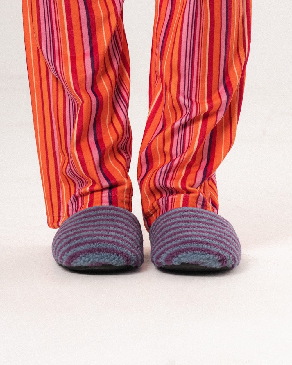 Blue Striped Pantoufle Footwear IN YOUR SHOE 