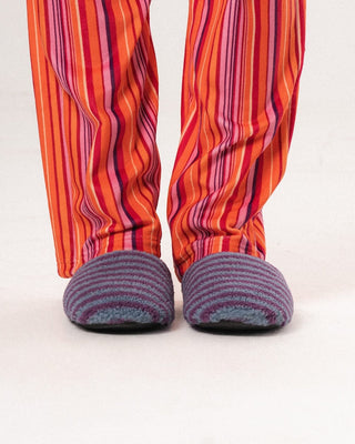 Blue Striped Pantoufle Footwear IN YOUR SHOE 