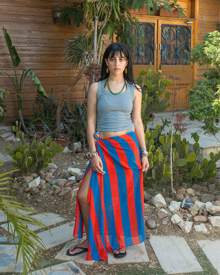 Blue Stripes Maxi Flowy Wrap Flowy Wraps Maxi IN YOUR SHOE 