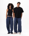 Blue Washed Wide Leg Sweatpants
