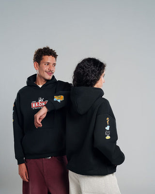 Broke Hoodie Printed Hoodies IN YOUR SHOE M 