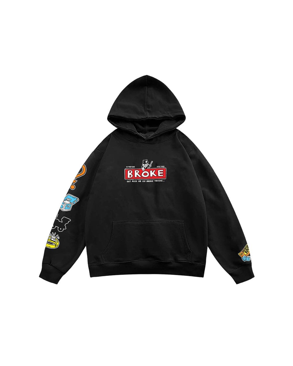Broke Oversized Hoodie Printed Hoodies IN YOUR SHOE S 
