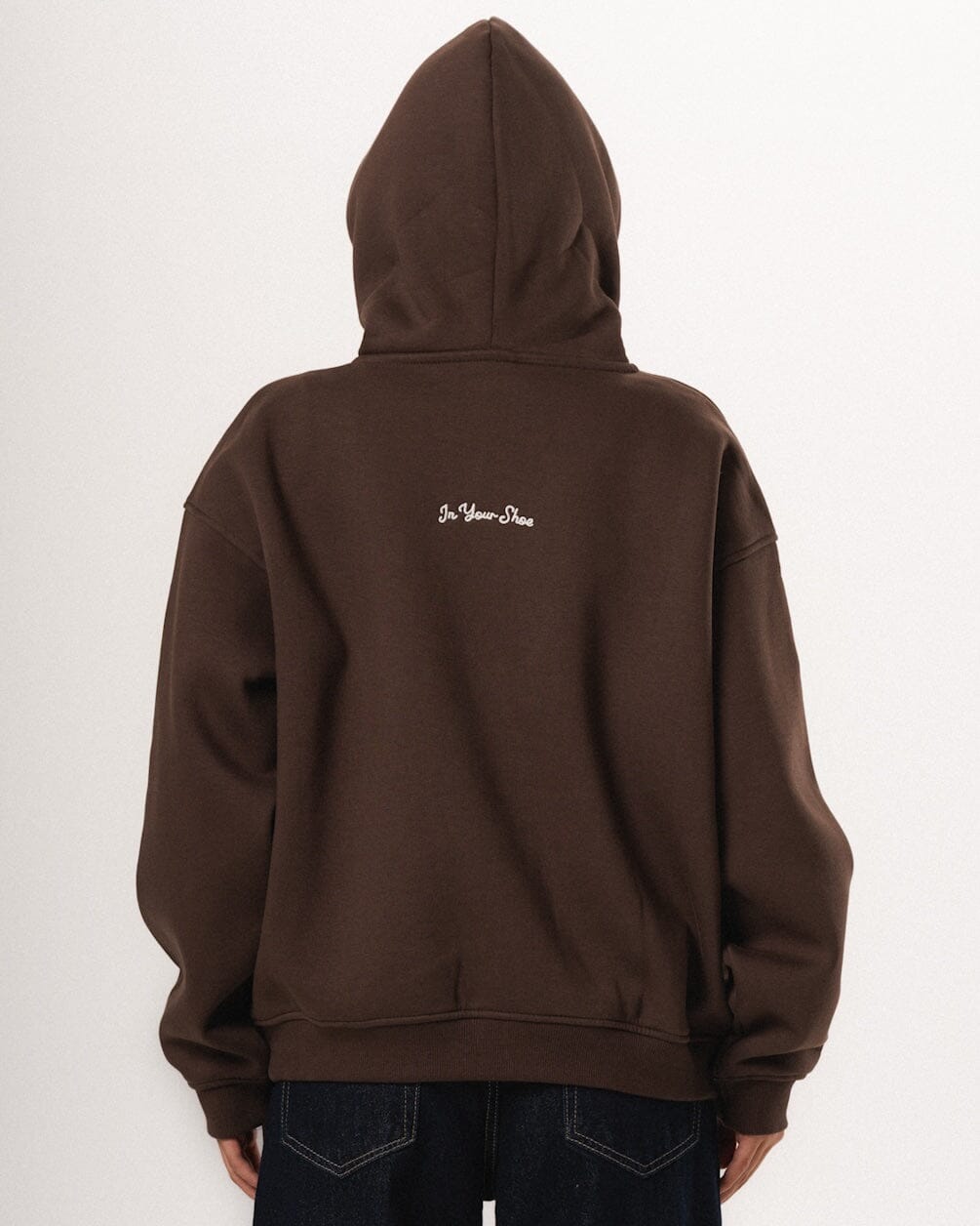 Brown Basic Heavy Boxy Hoodie Plain Hoodies IN YOUR SHOE XL 