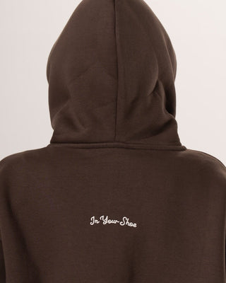 Brown Basic Heavy Boxy Hoodie Plain Hoodies IN YOUR SHOE 