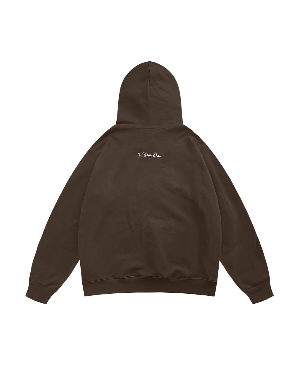 Brown Basic Heavy Boxy Hoodie Plain Hoodies IN YOUR SHOE M 