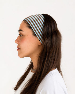 Brown & Blue Striped Headband Headband IN YOUR SHOE 