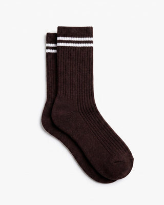 Brown Double Lined Mid Neck Socks Neck Socks IN YOUR SHOE 