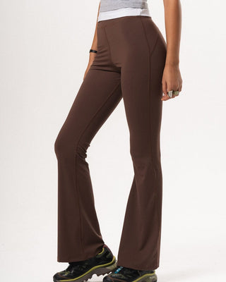 Brown Flared Leggings Leggings IN YOUR SHOE 