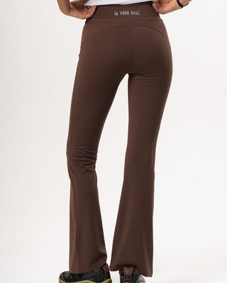 Brown Flared Leggings Leggings IN YOUR SHOE L 