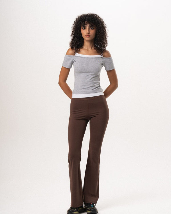 Brown Flared Leggings